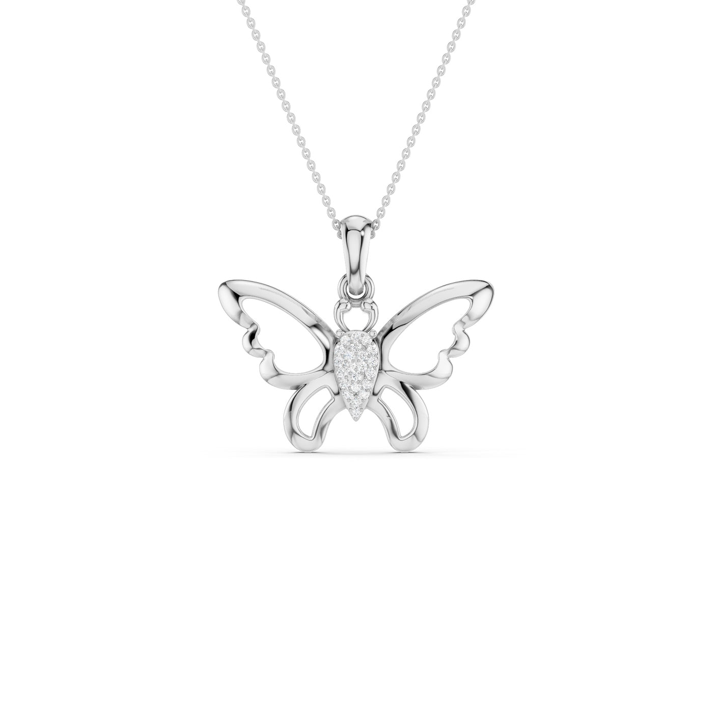 Butterfly Flutter Silhouette Pendant