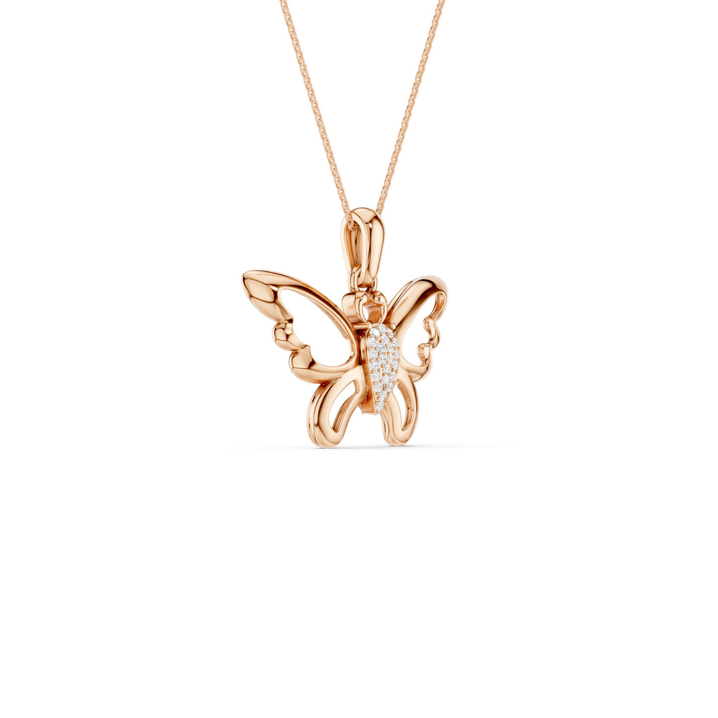 Butterfly Flutter Silhouette Pendant