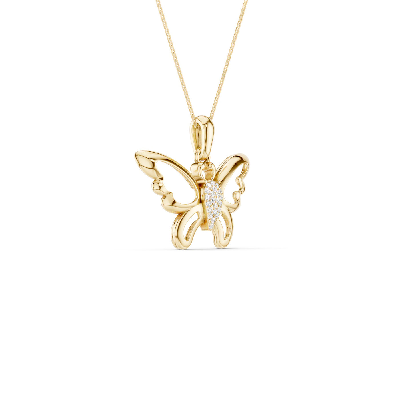 Butterfly Flutter Silhouette Pendant