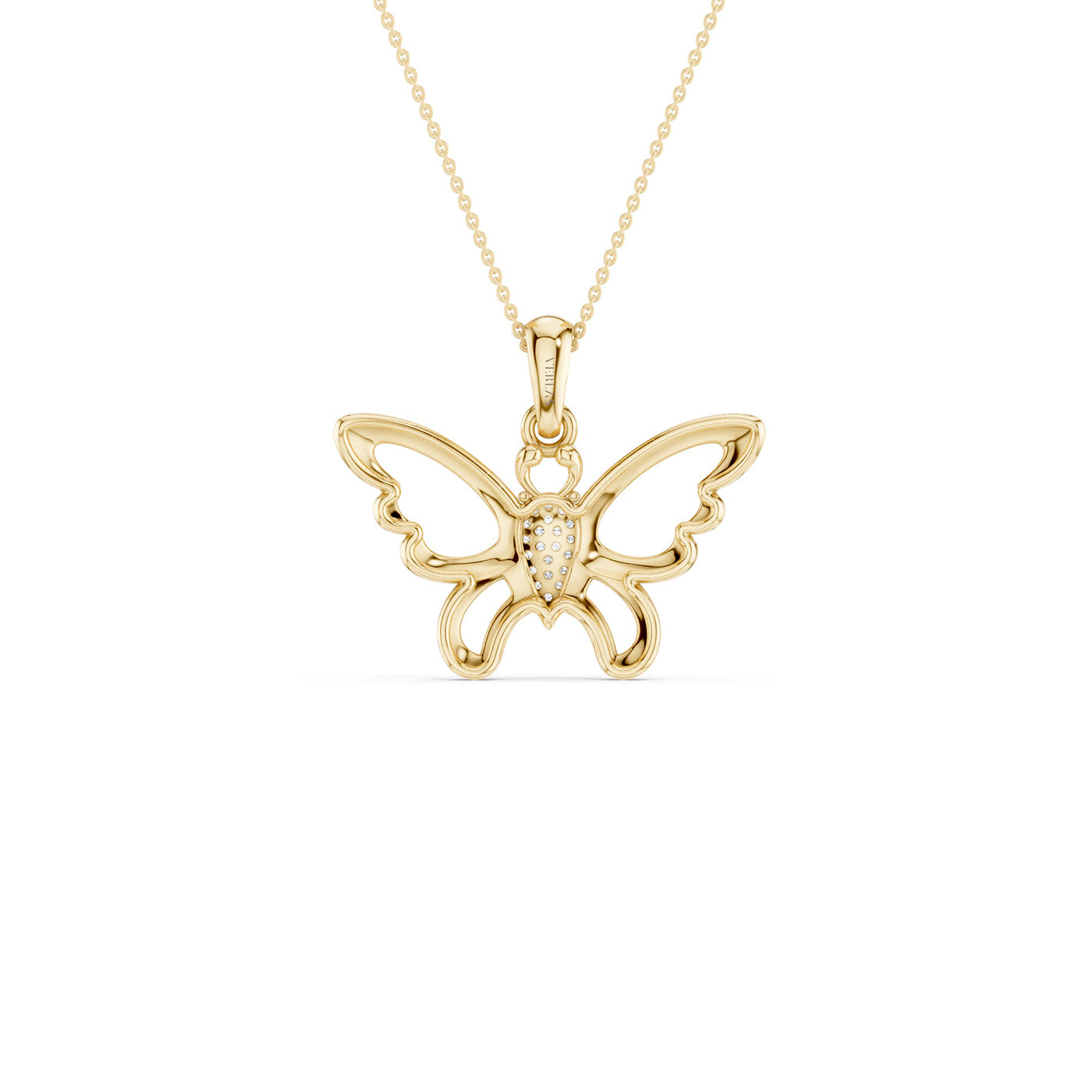 Butterfly Flutter Silhouette Pendant