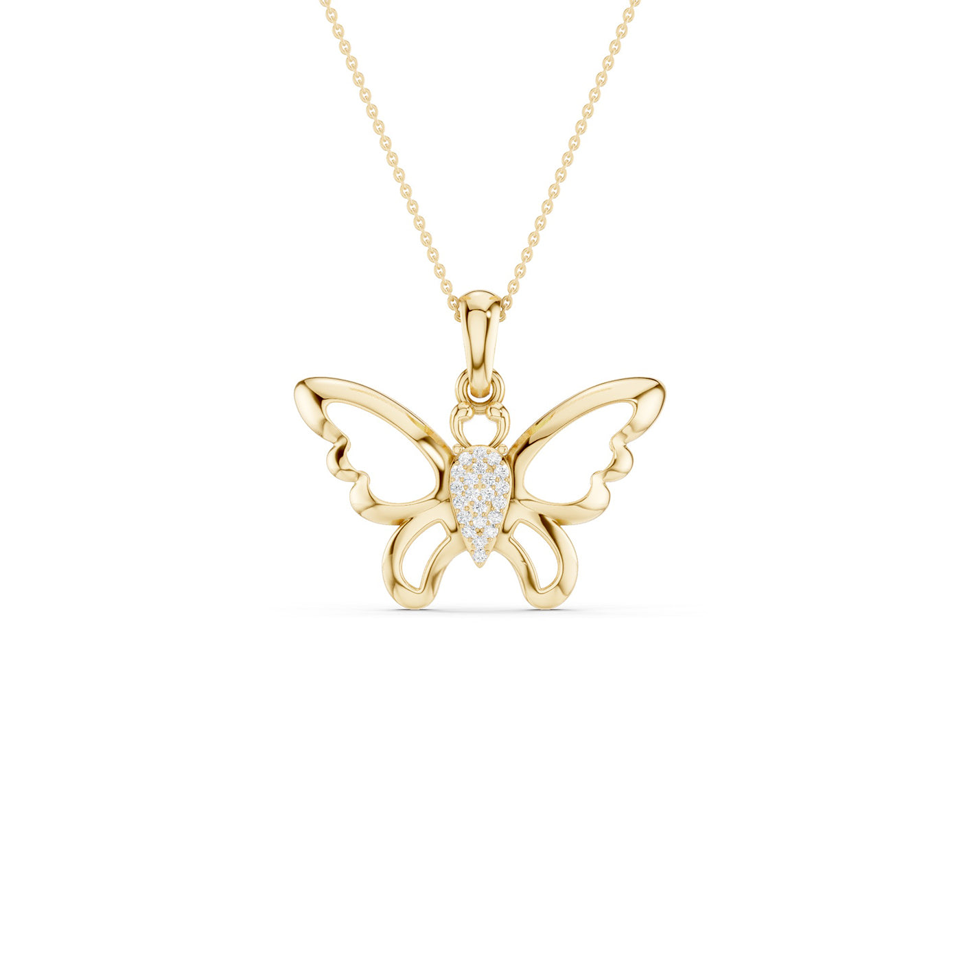 Butterfly Flutter Silhouette Pendant