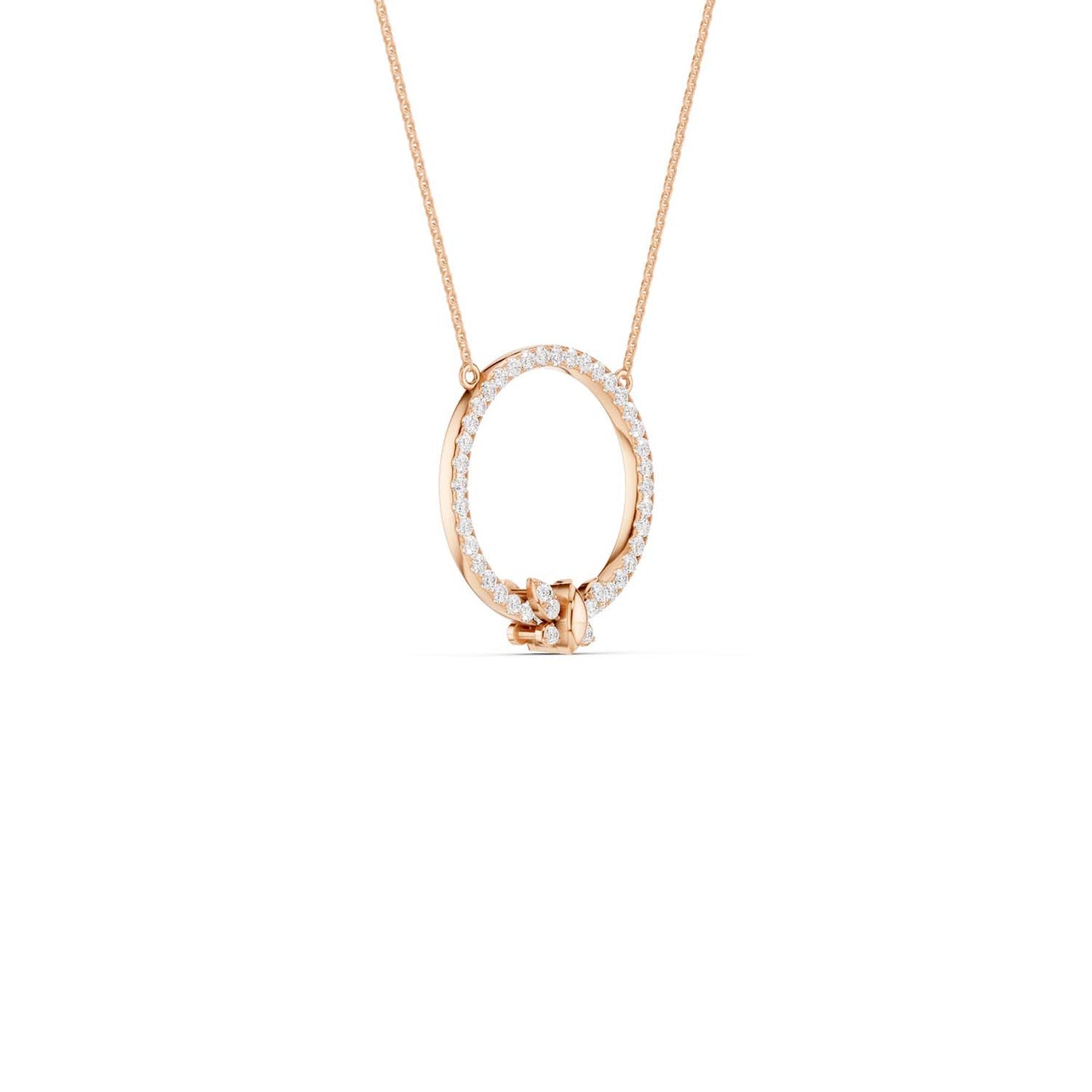 Butterfly Circular Silhouette Pendant