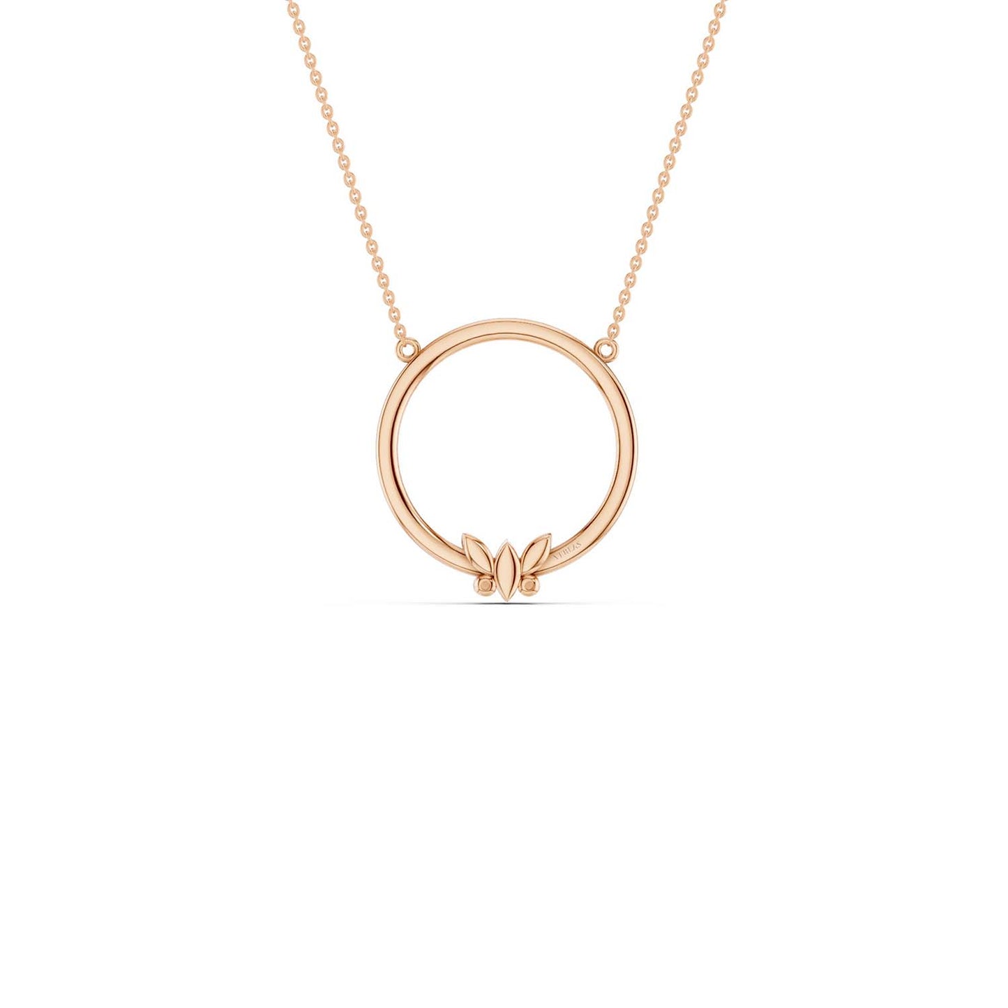 Butterfly Circular Silhouette Pendant