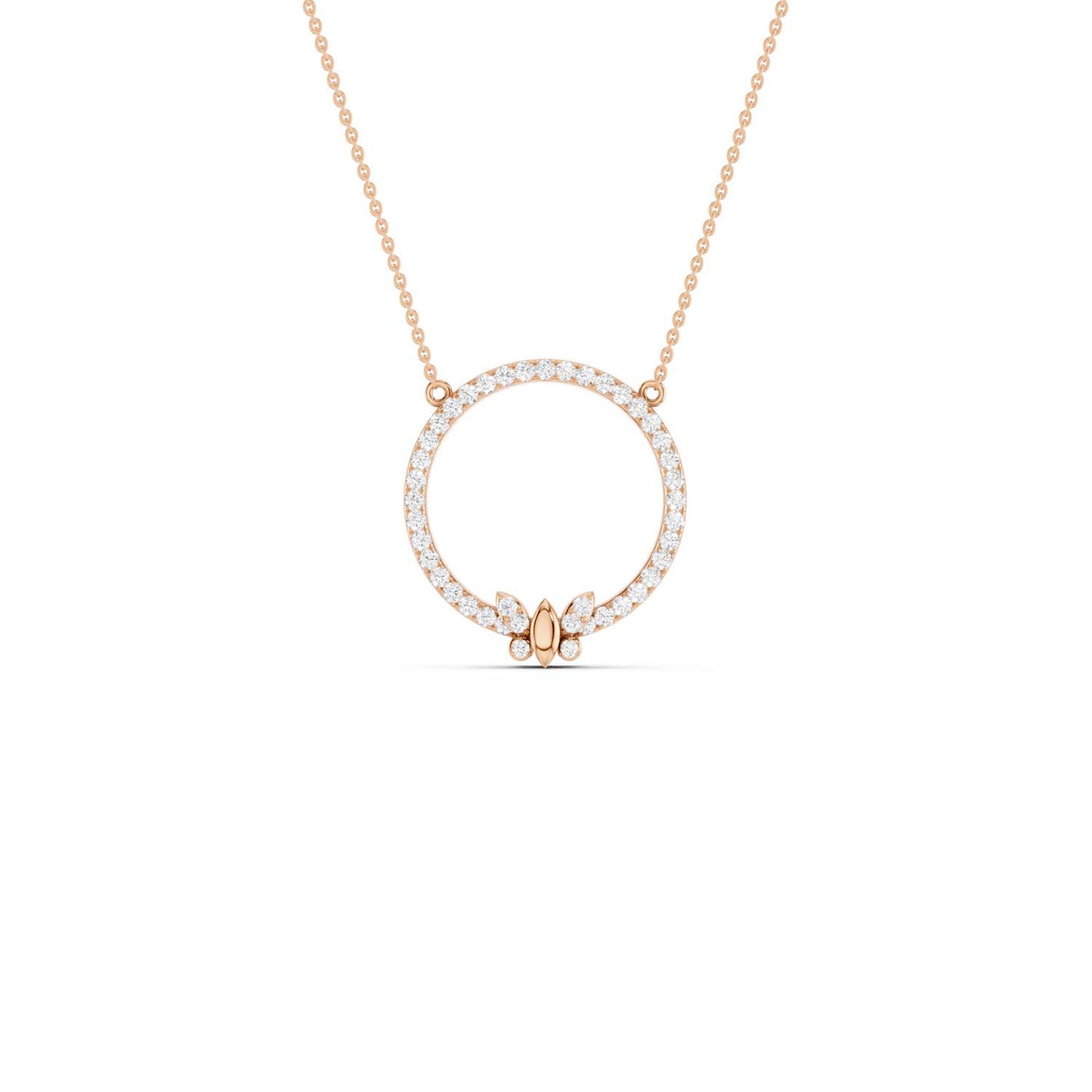 Butterfly Circular Silhouette Pendant