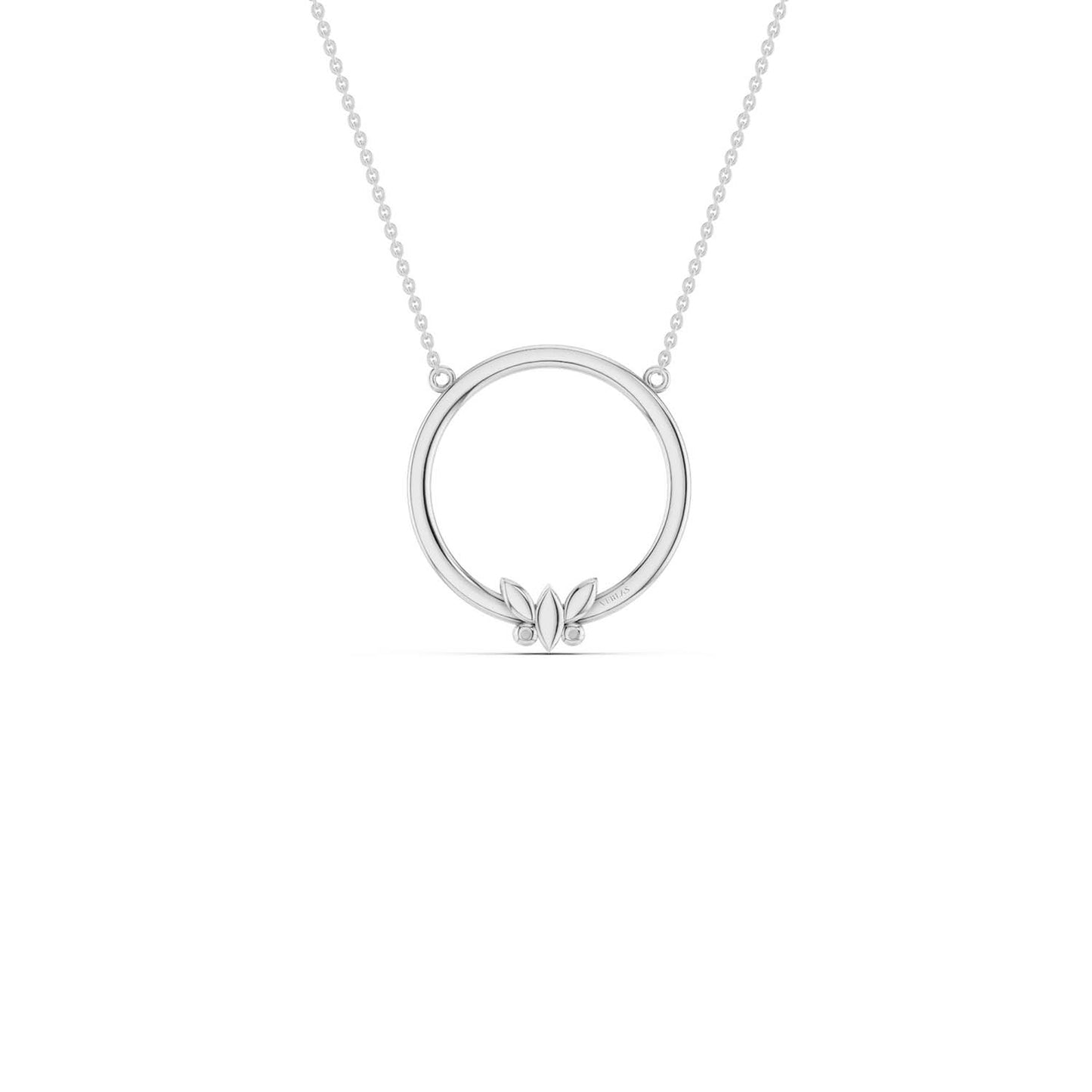 Butterfly Circular Silhouette Pendant