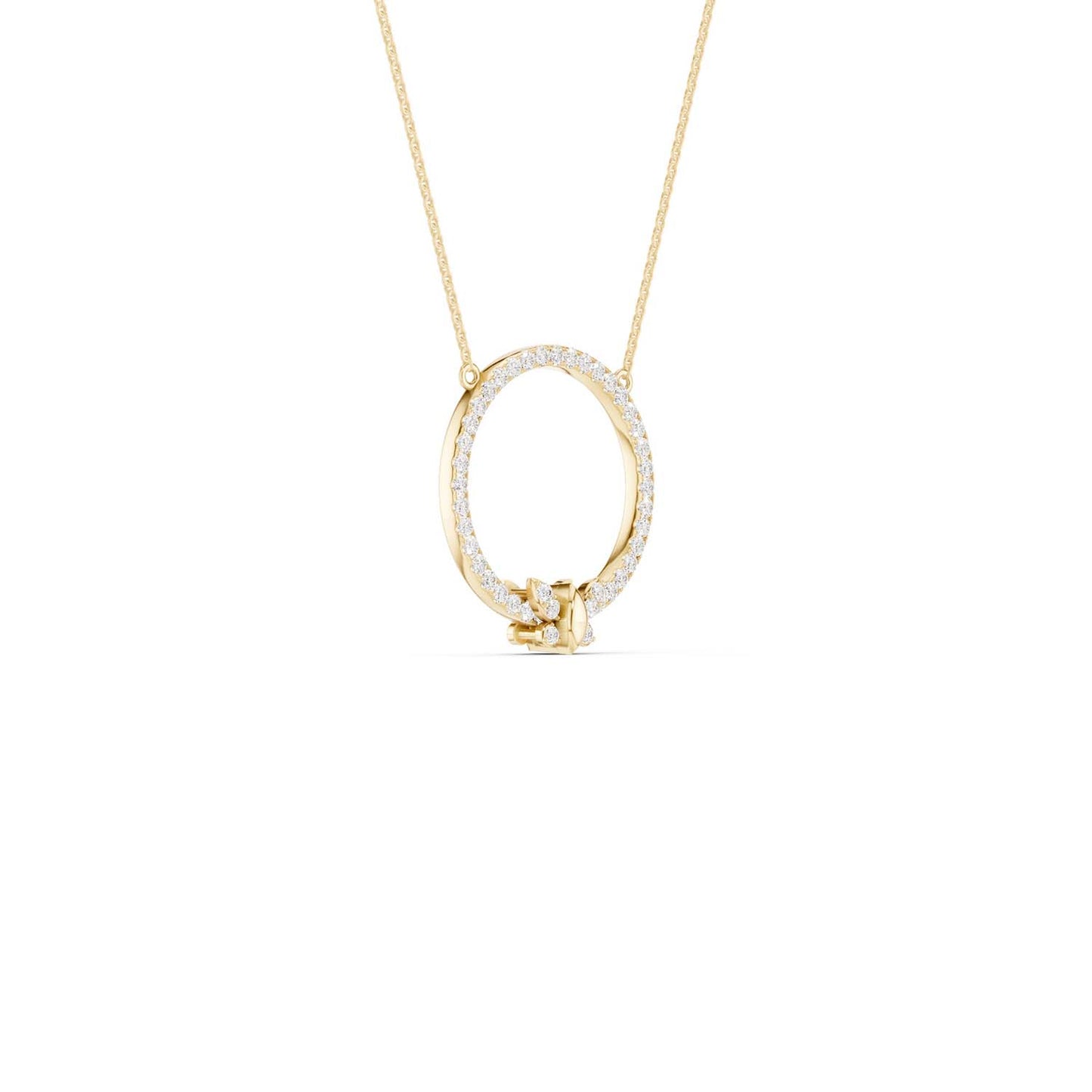 Butterfly Circular Silhouette Pendant