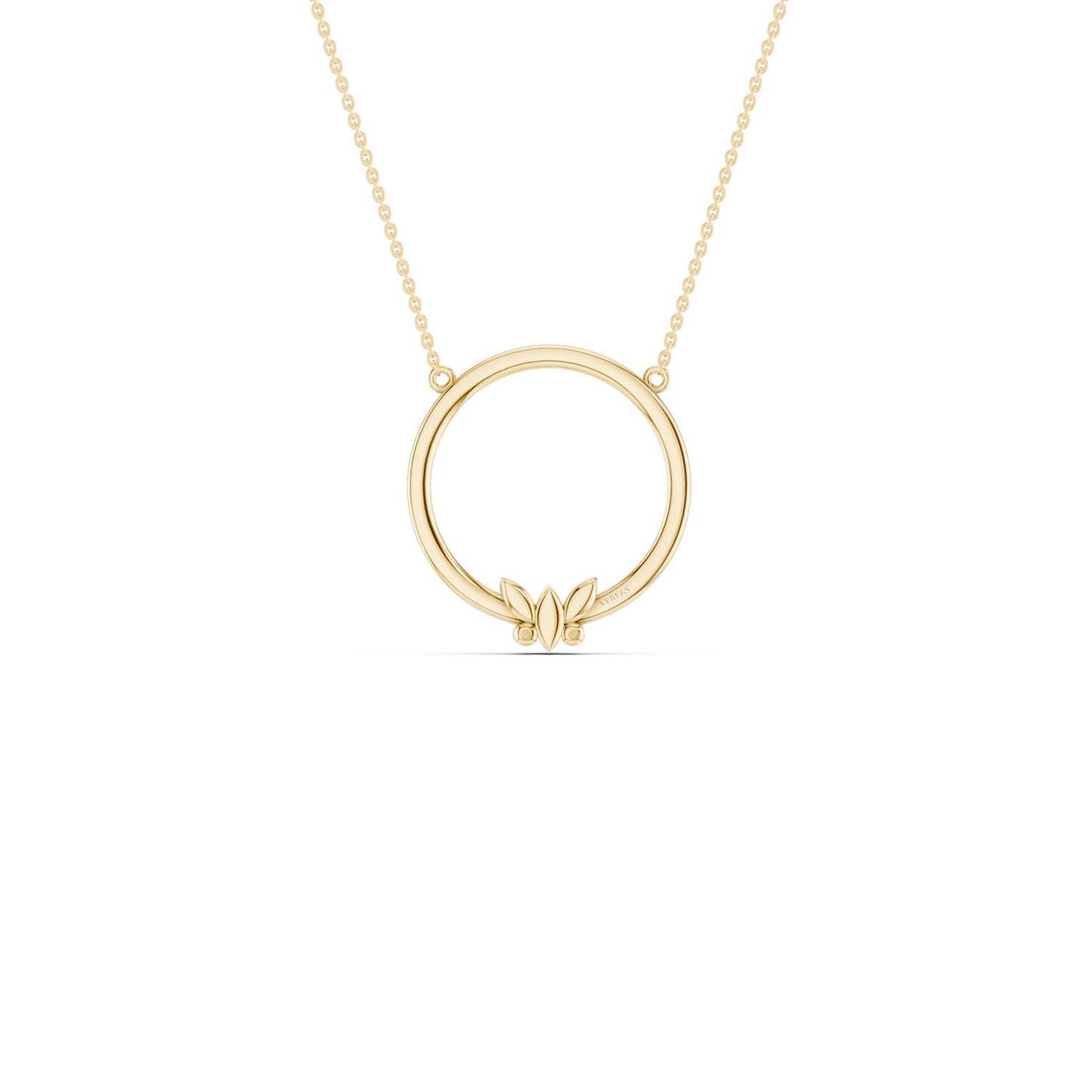 Butterfly Circular Silhouette Pendant