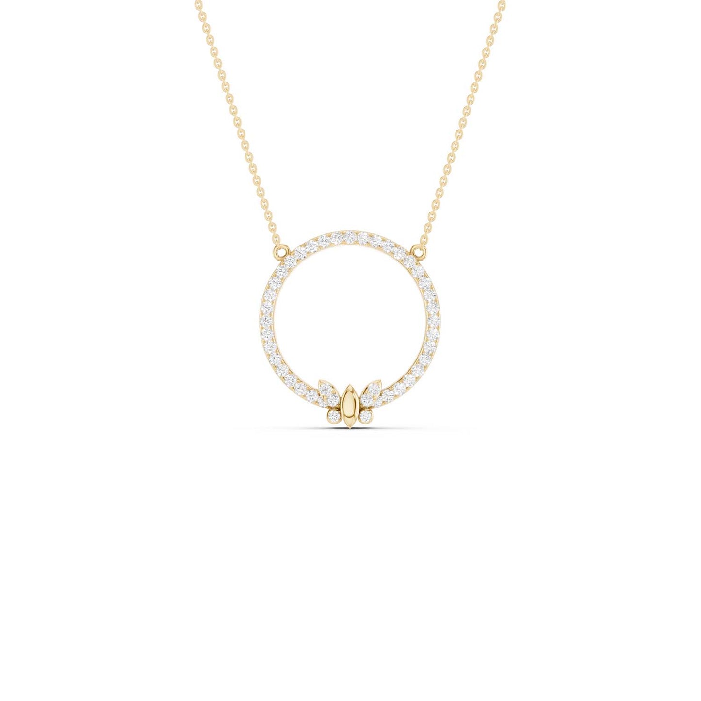 Butterfly Circular Silhouette Pendant