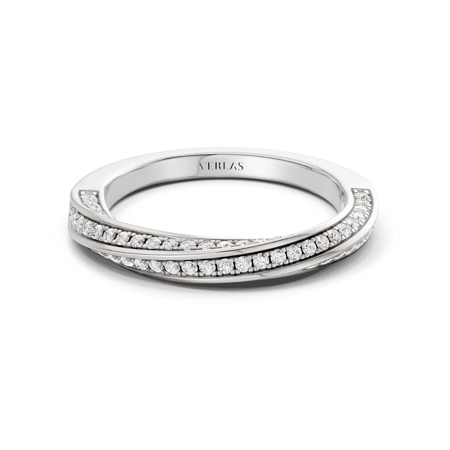 Half Swirl Diamond Ring