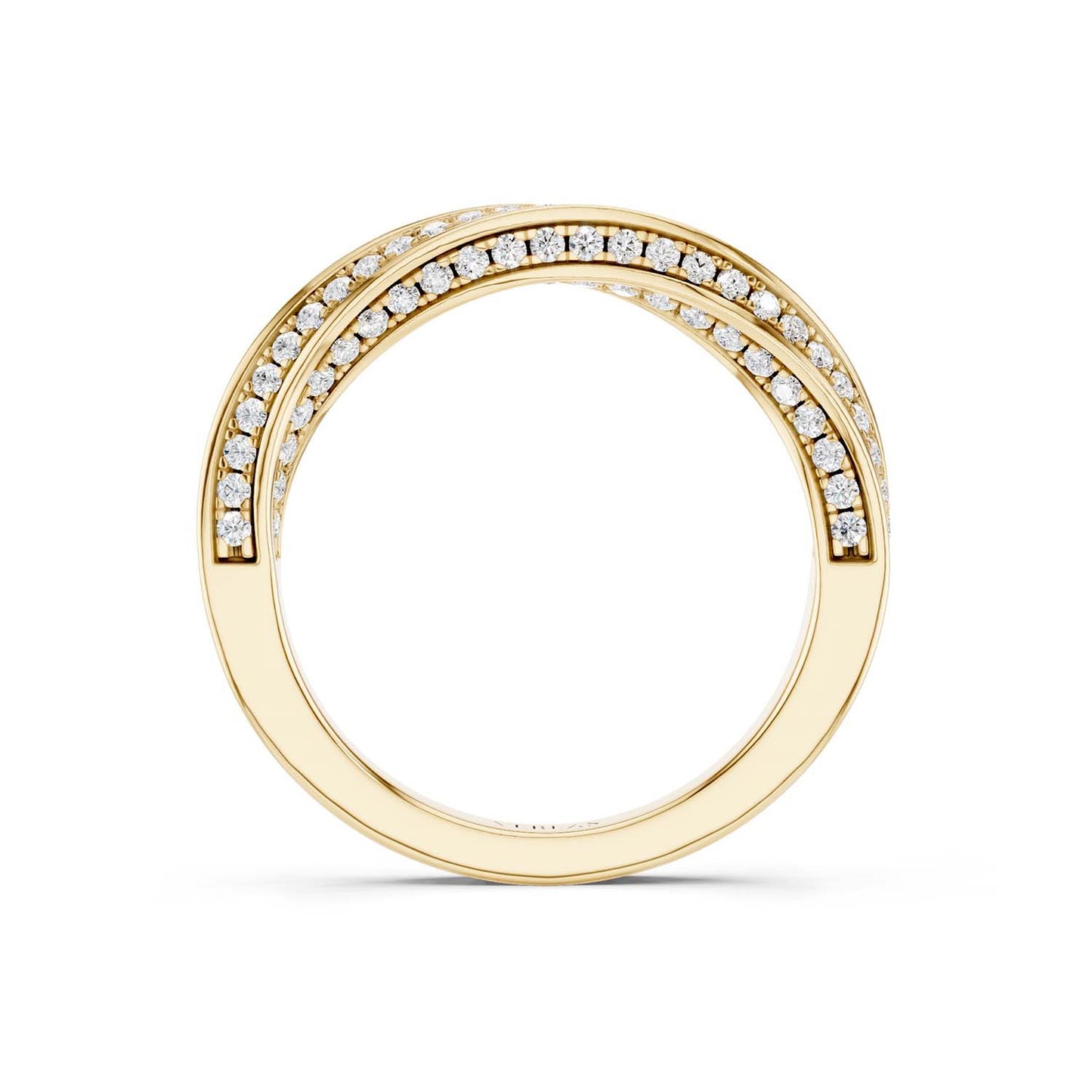 Half Swirl Diamond Ring