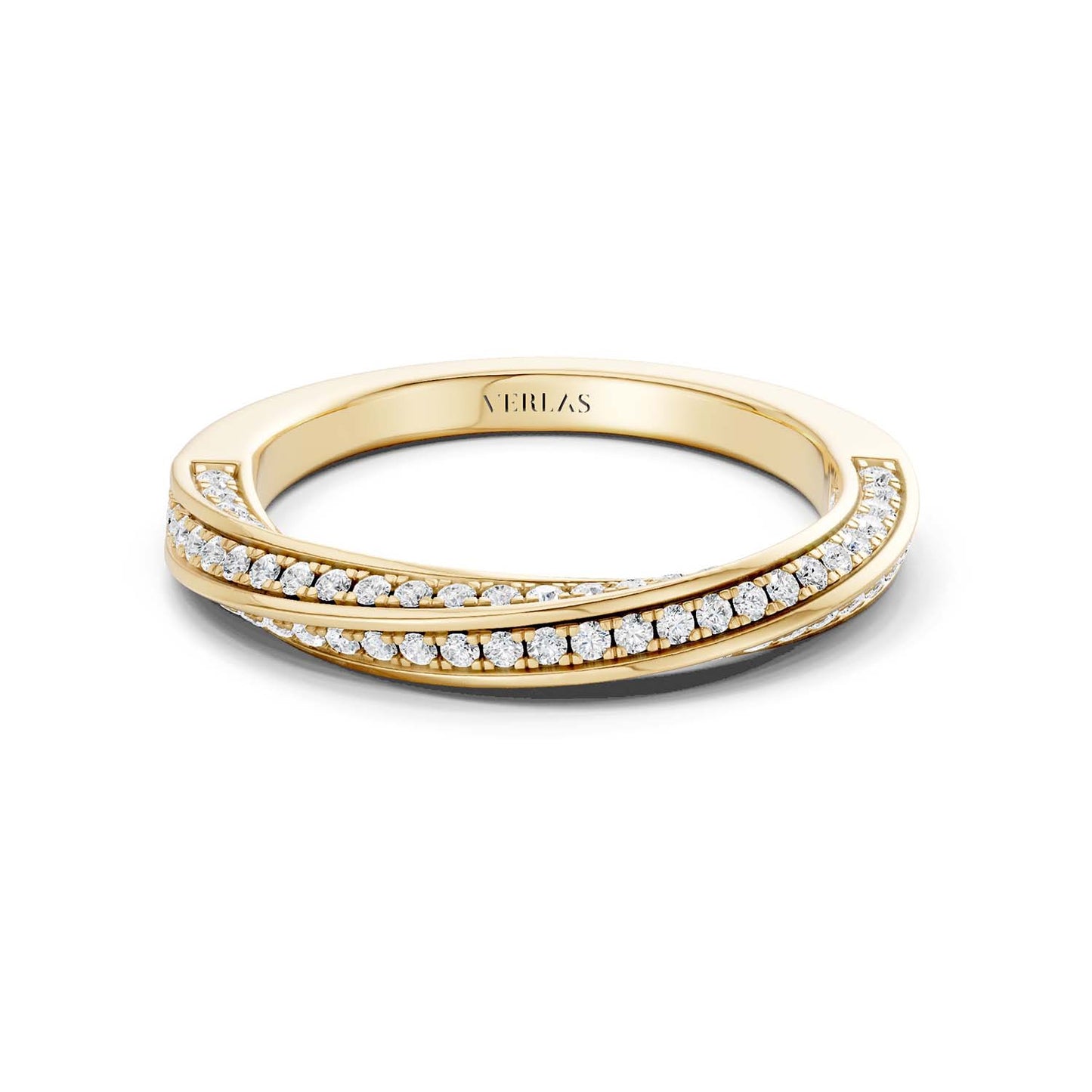 Half Swirl Diamond Ring