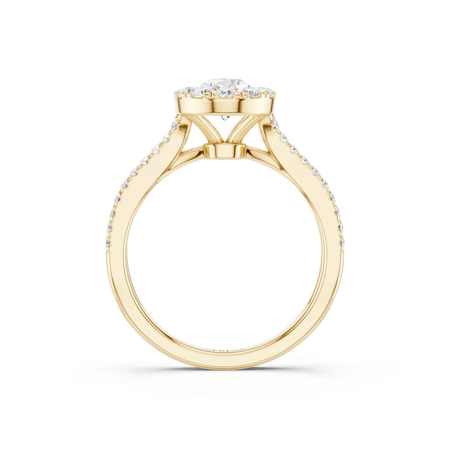 Unified Iconic Dewdrop Halo Ring