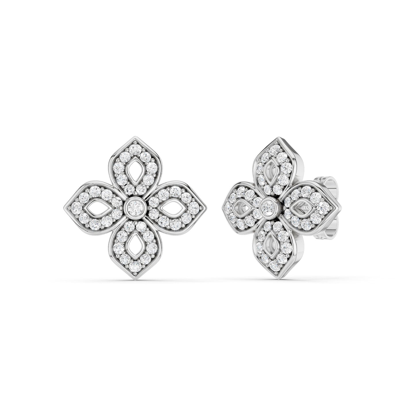 La Fleur Diamond Silhouette Studs