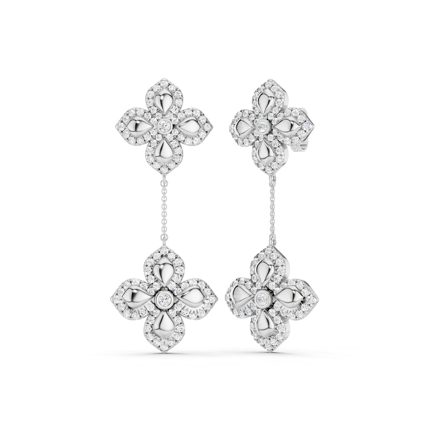 La Fleur Diamond Drop Contour Earrings