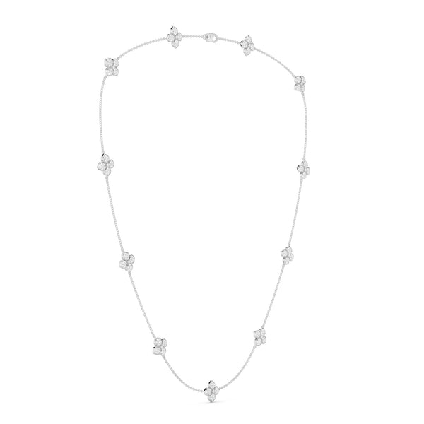La Fleur Petite Diamond Radiant Stationed Necklace