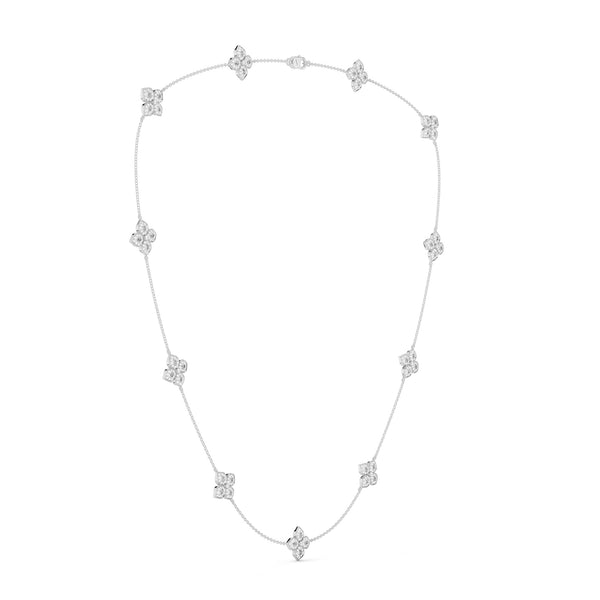 La Fleur Petite Diamond Silhouette Stationed Necklace