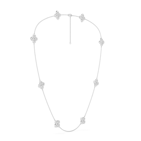 La Fleur Diamond Contour Stationed Necklace