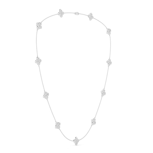 La Fleur Petite Diamond Contour Stationed Necklace