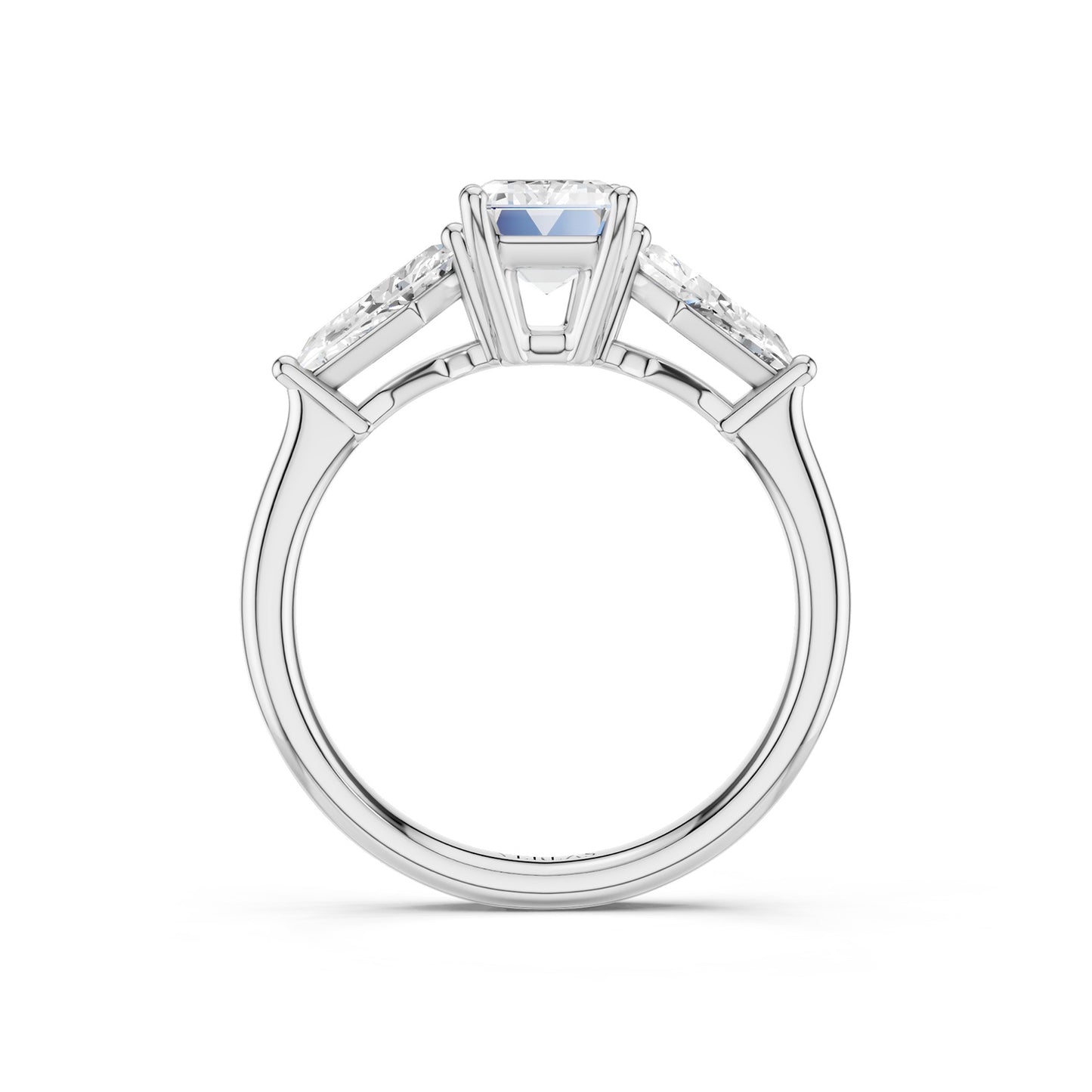 Emerald - Kite Trinity Diamond Ring