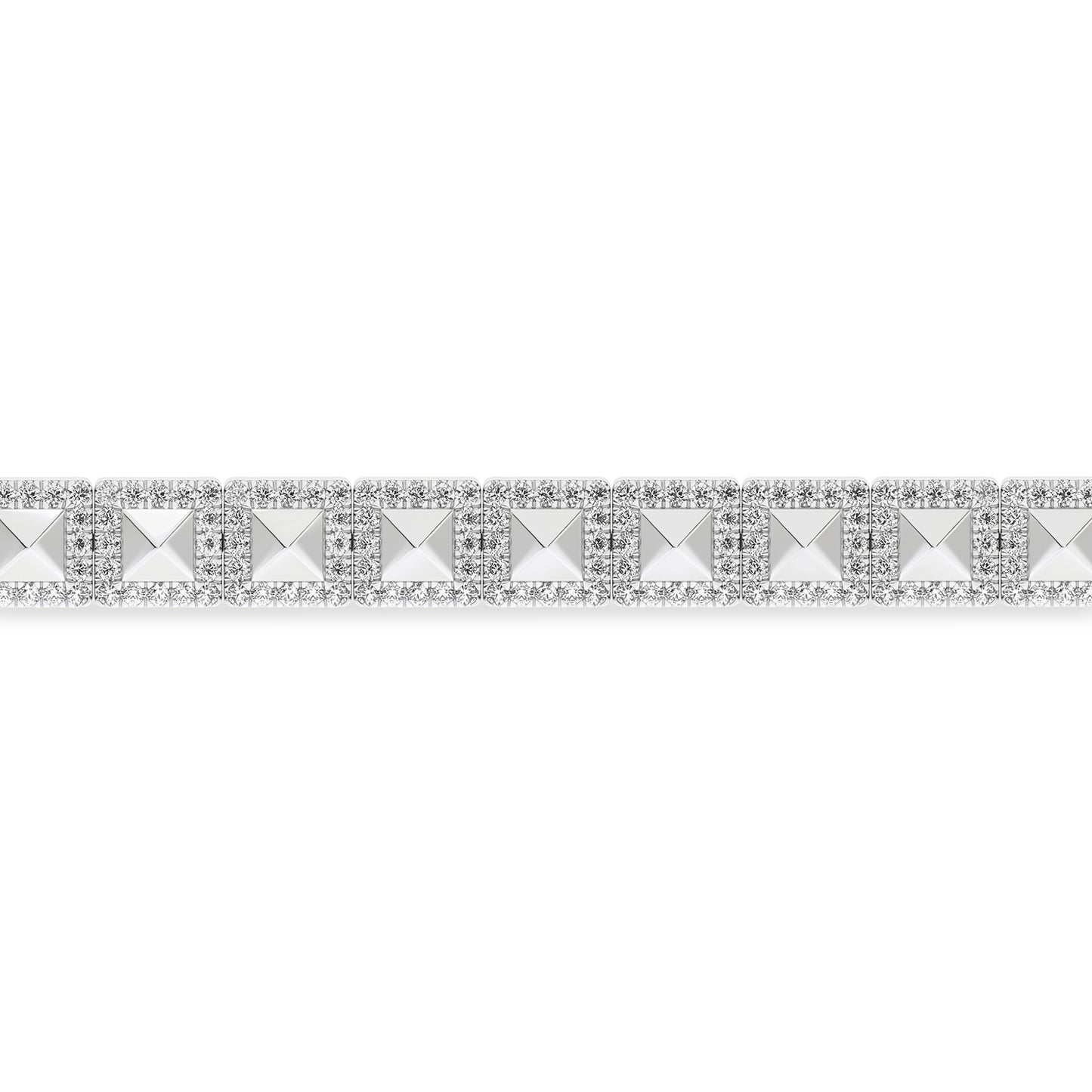 Pyramid Luxe Geometric Tennis Bracelet