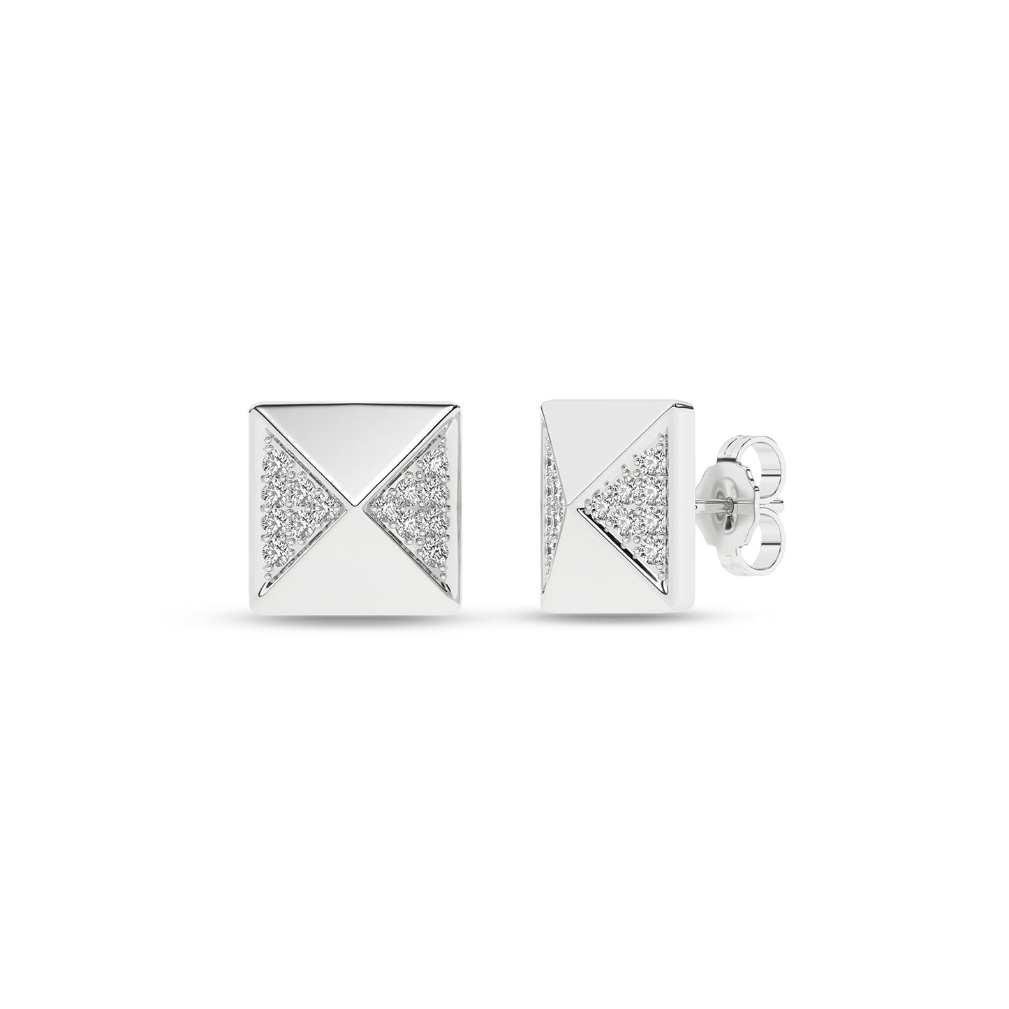 Pyramid Diamond Studs