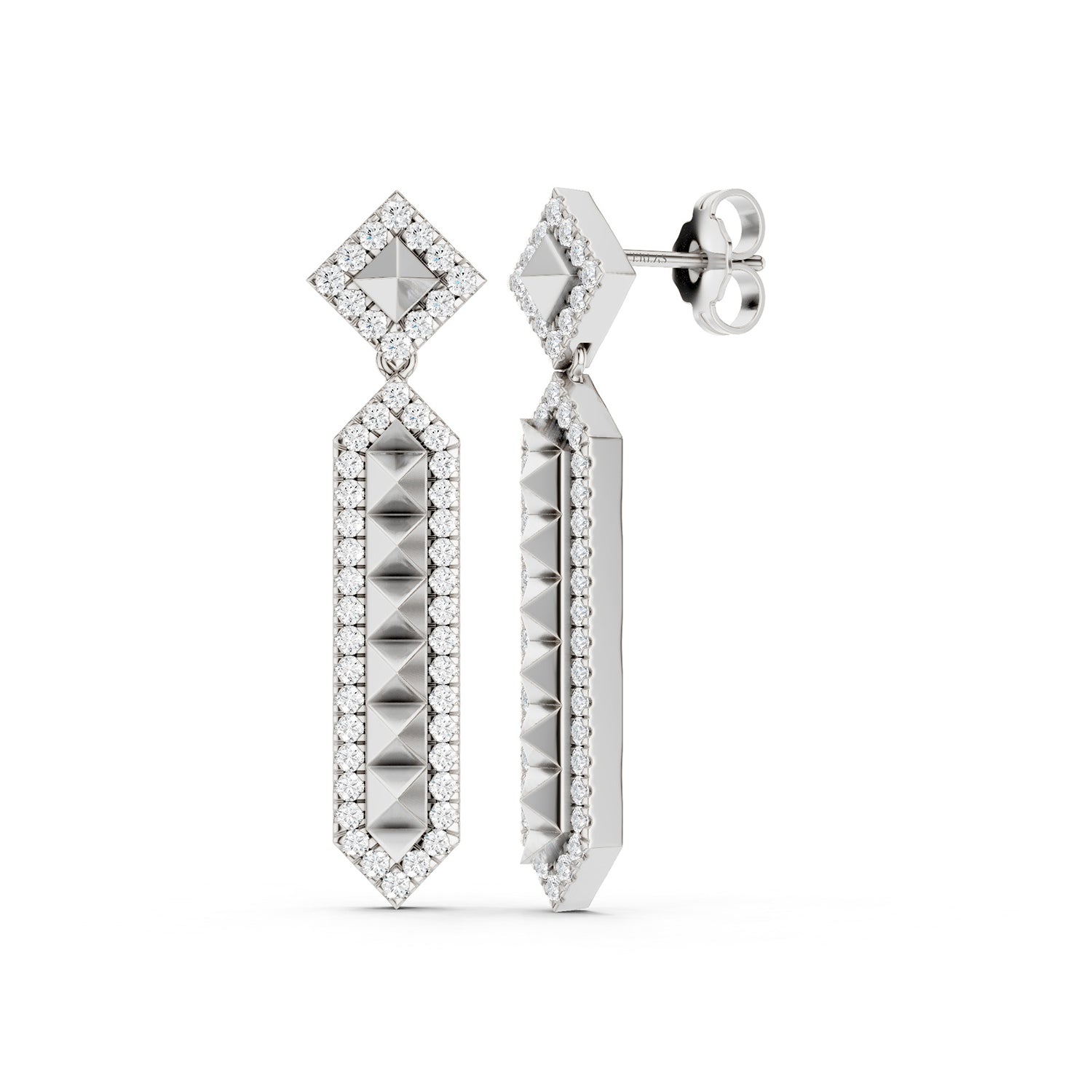 Pyramid Drop Cascading Pyramid Drop Earrings – Verlas