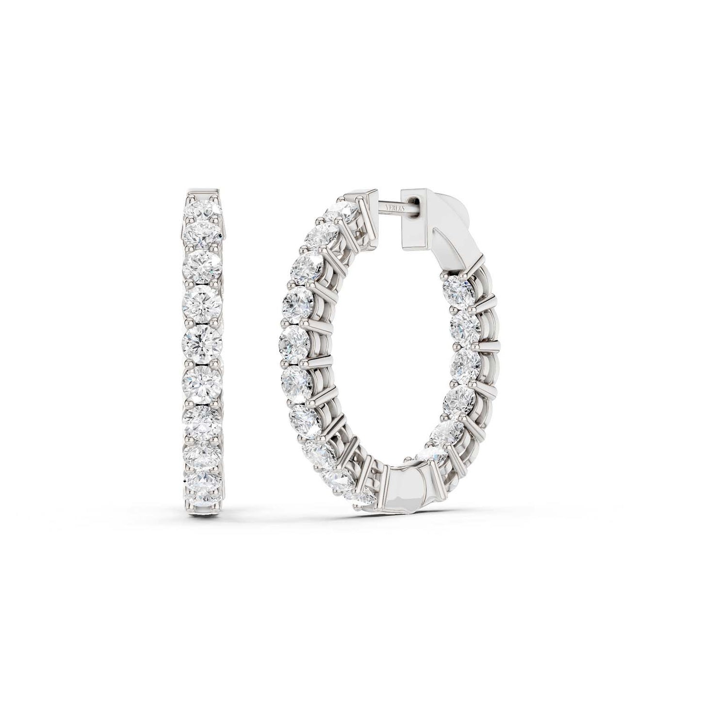 Diamond Charming Hoops