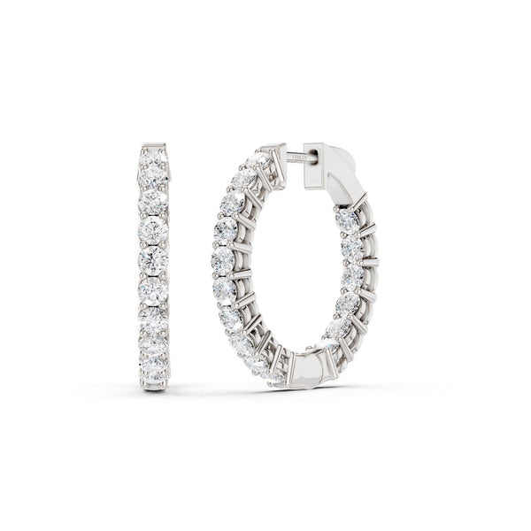 Diamond Charming Hoops