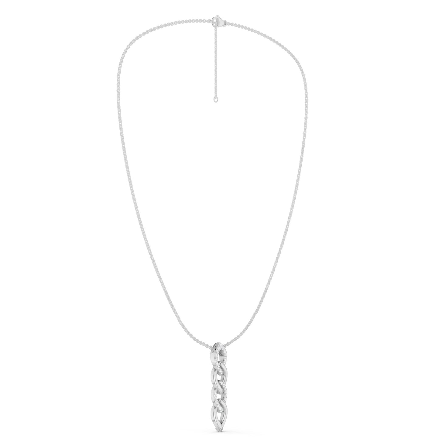 Alternating Cascading Diamond Waterfall Necklace