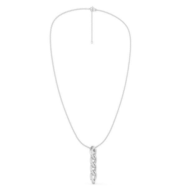 Alternating Cascading Diamond Waterfall Necklace