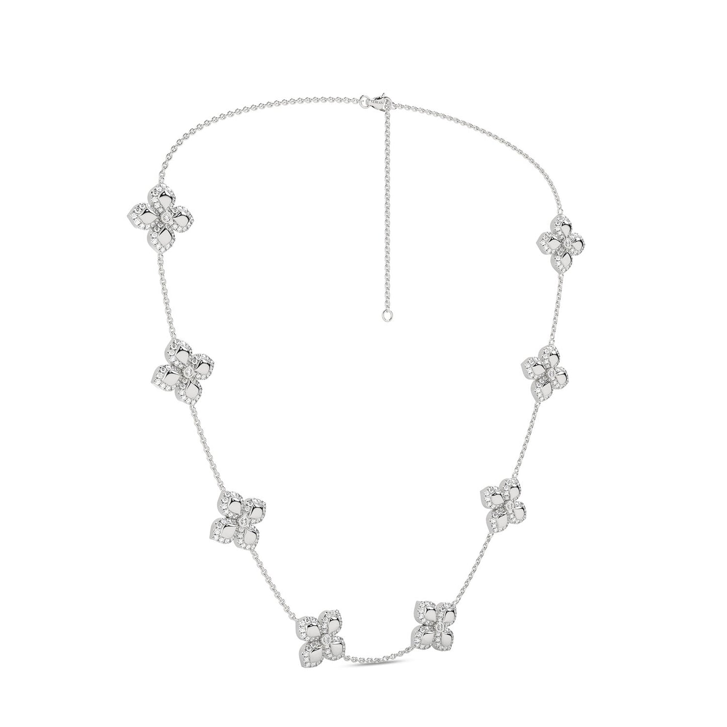 La Fleur Diamond Contour Stationed Necklace