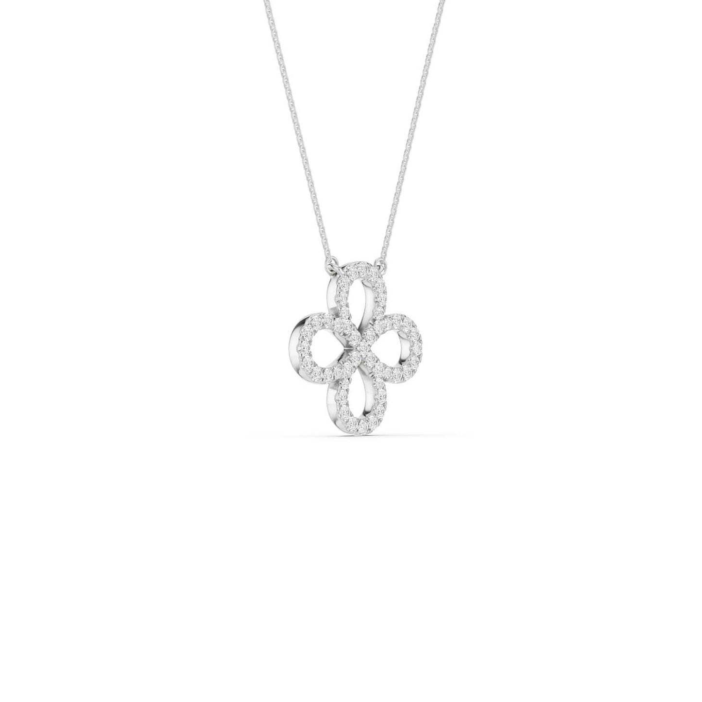 Infinity-Clover Silhouette Necklace