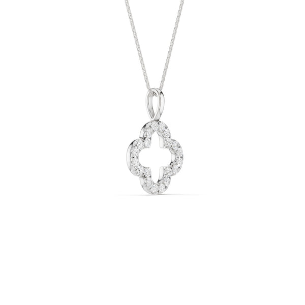 Clover Silhouette Drop Necklace