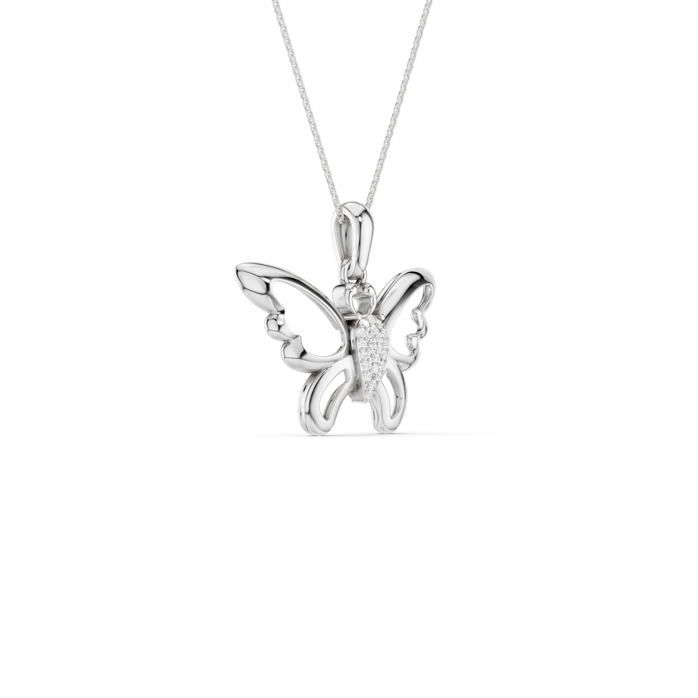Butterfly Flutter Silhouette Pendant