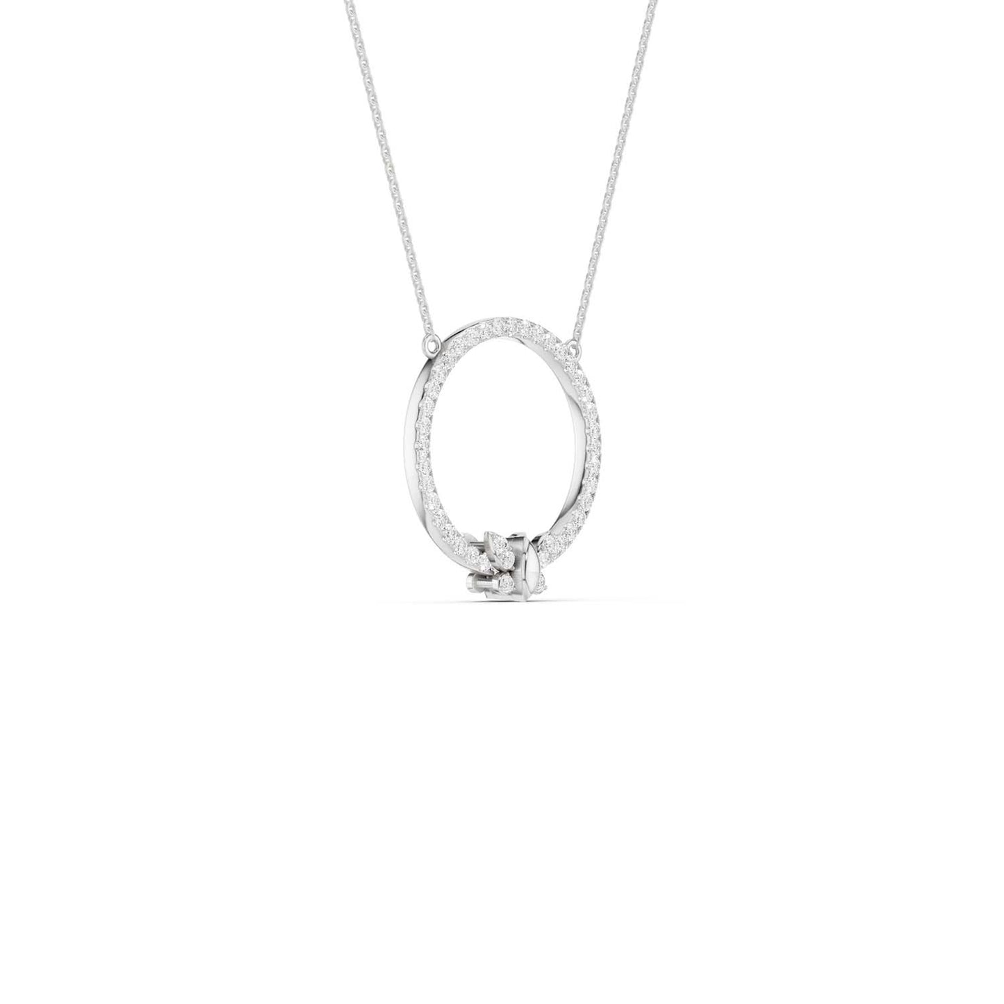 Butterfly Circular Silhouette Pendant