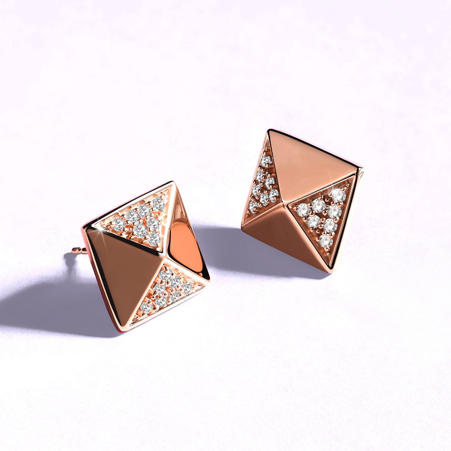 Pyramid Diamond Studs