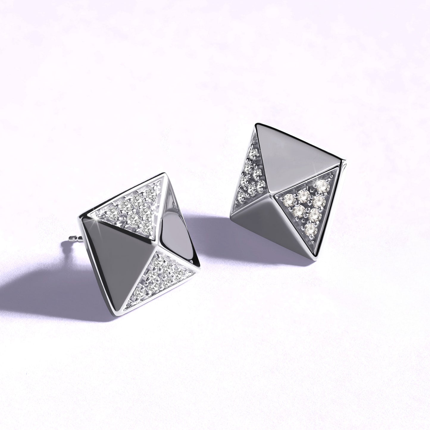 Pyramid Diamond Studs