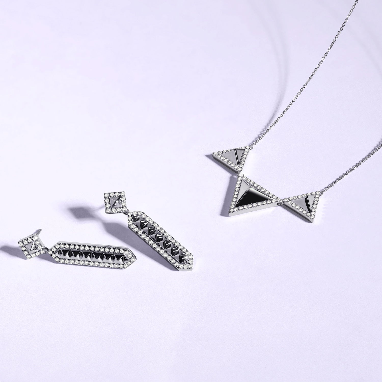 Pyramid Drop Cascading Pyramid Drop Earrings – Verlas