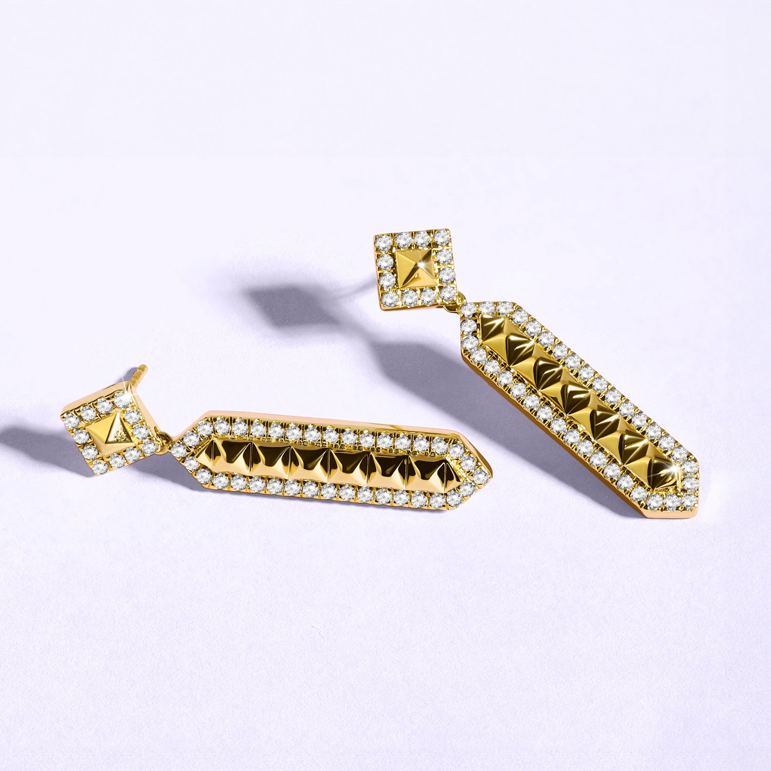 Pyramid Drop Cascading Pyramid Drop Earrings – Verlas