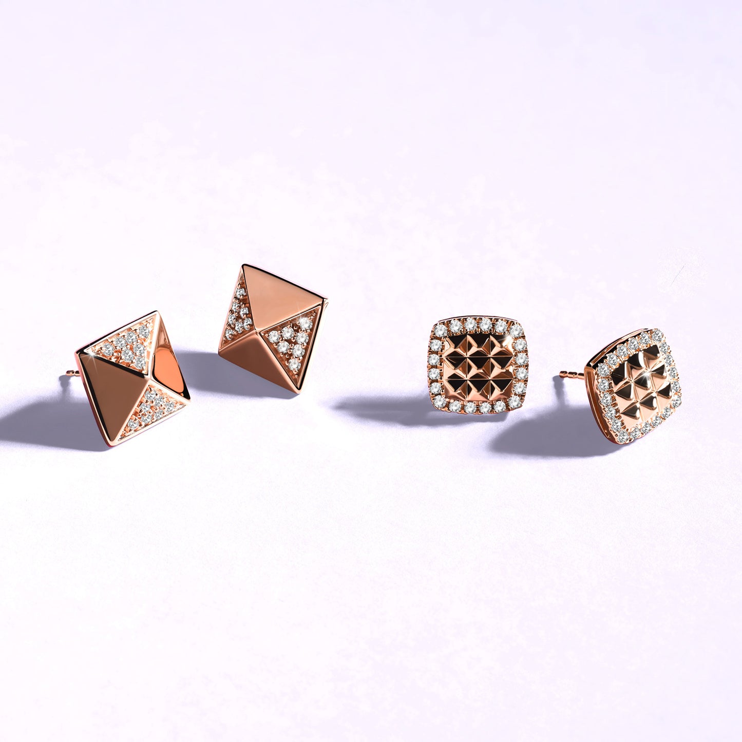 Pyramid Radiant Diamond Studs