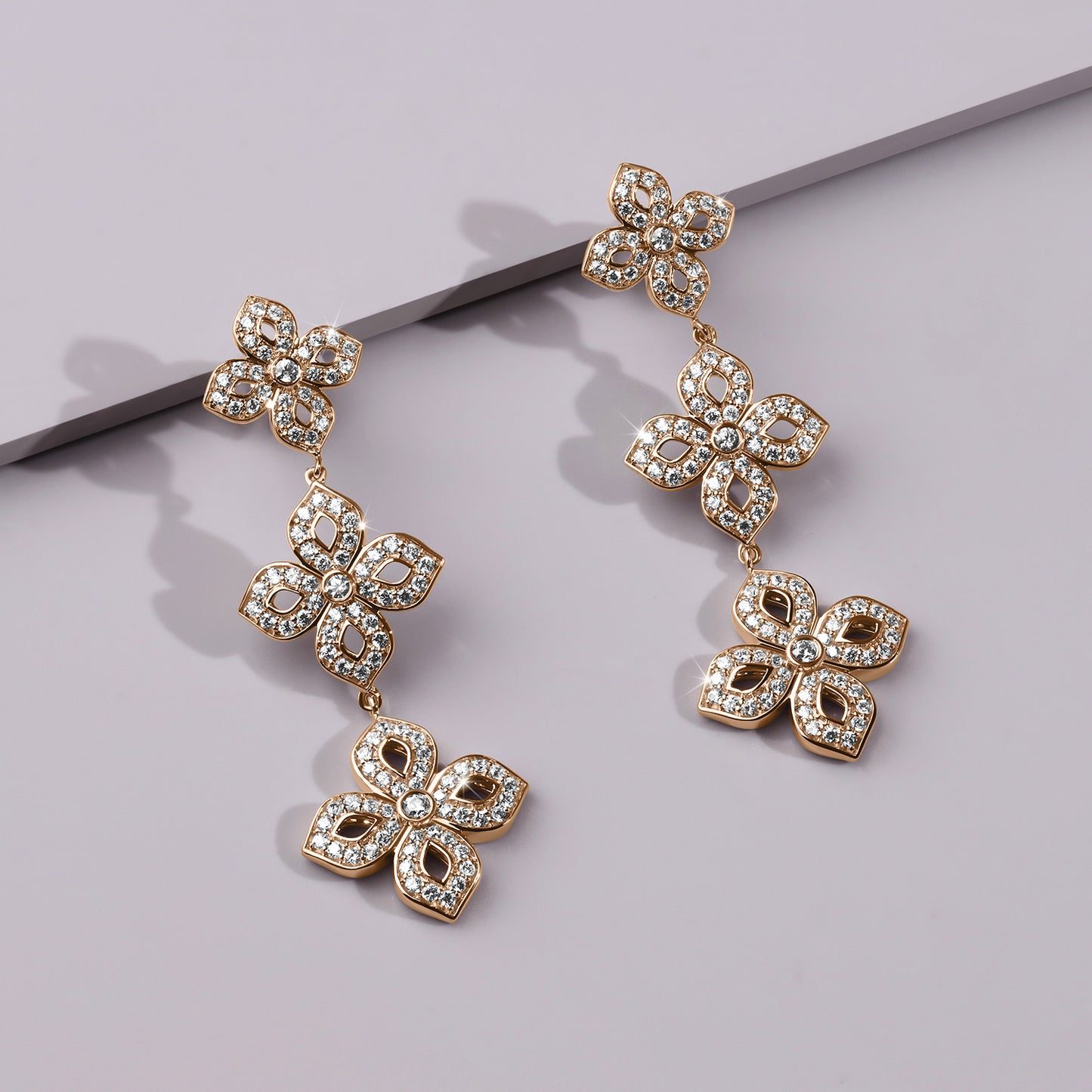 La Fleur 2 Diamond Silhouette Drop Earrings