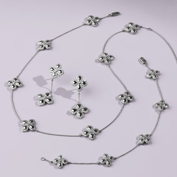 La Fleur Diamond Drop Contour Earrings