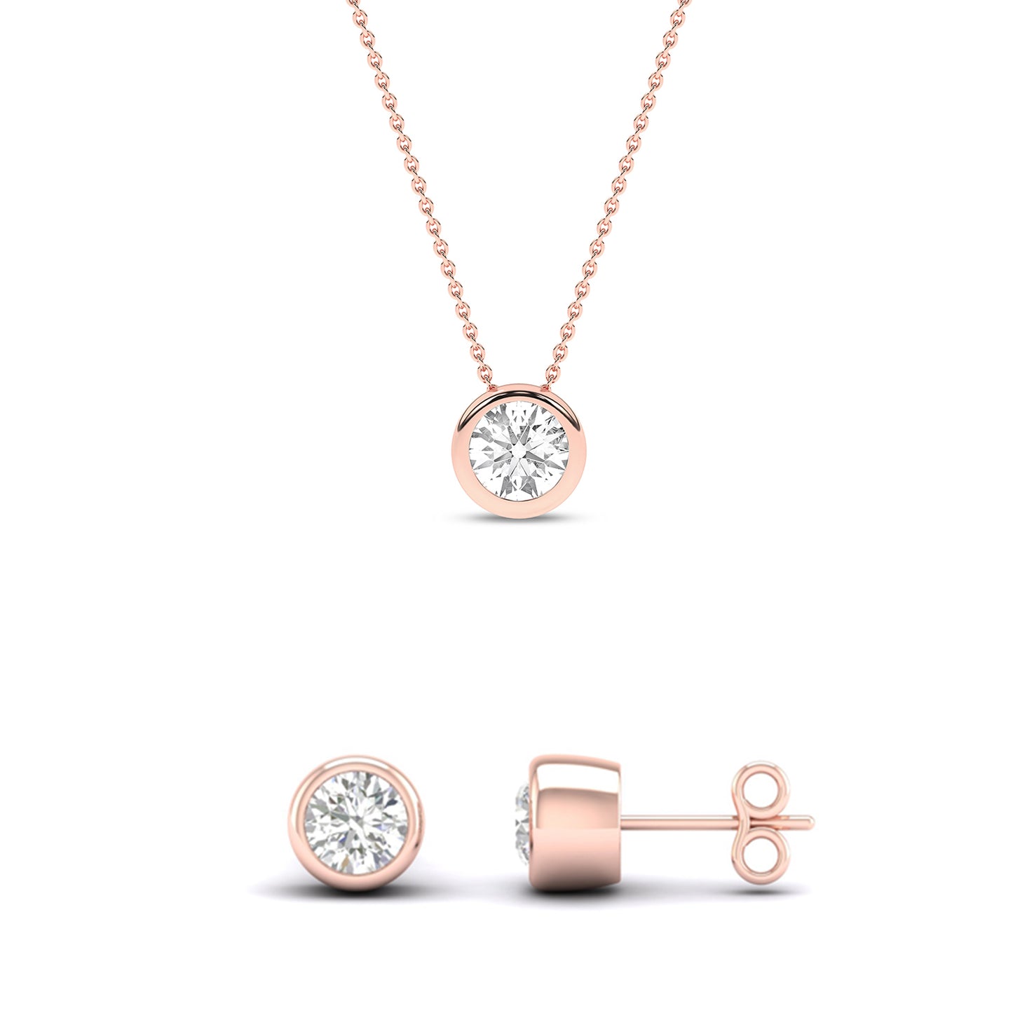 Encompassing Round Diamond Set (2 Pcs.)