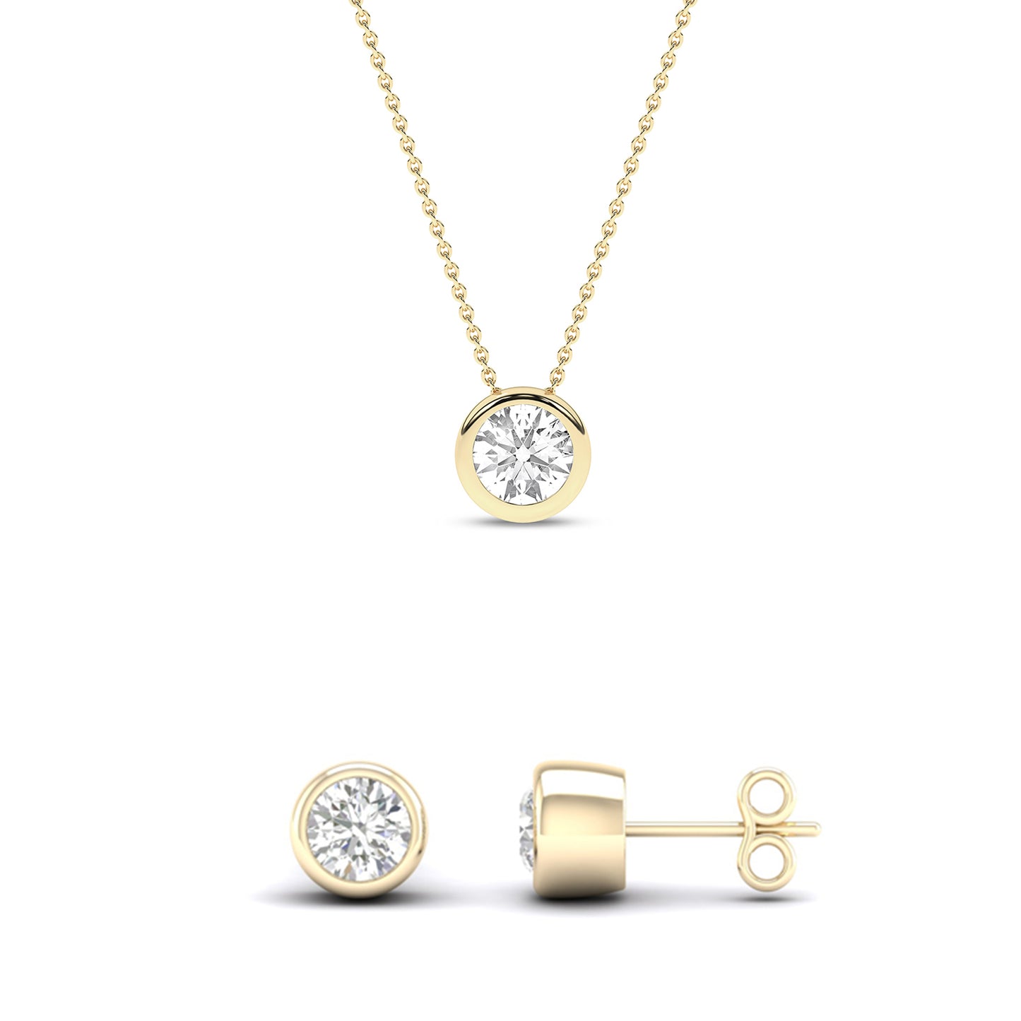 Encompassing Round Diamond Set (2 Pcs.)