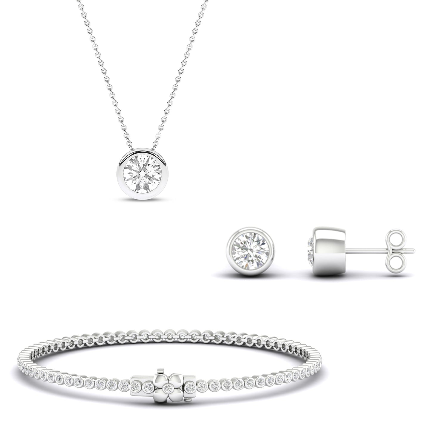 Encompassing Round Diamond Set (3 Pcs.)