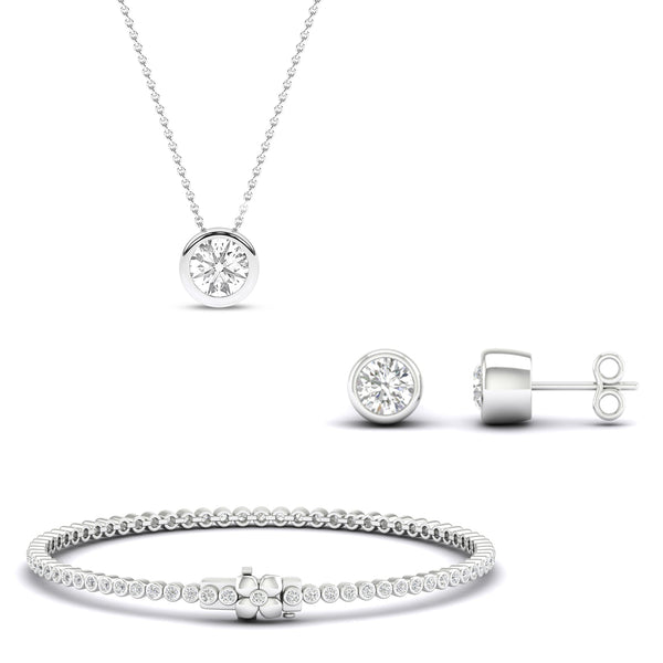 Encompassing Round Diamond Set (3 Pcs.)