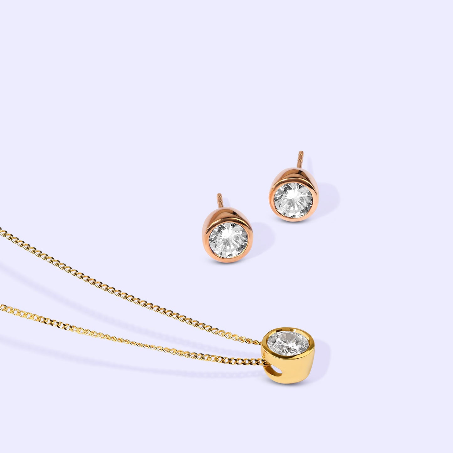 Encompassing Round Diamond Set (2 Pcs.)