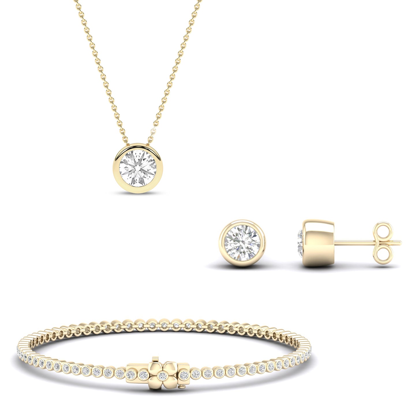 Encompassing Round Diamond Set (3 Pcs.)