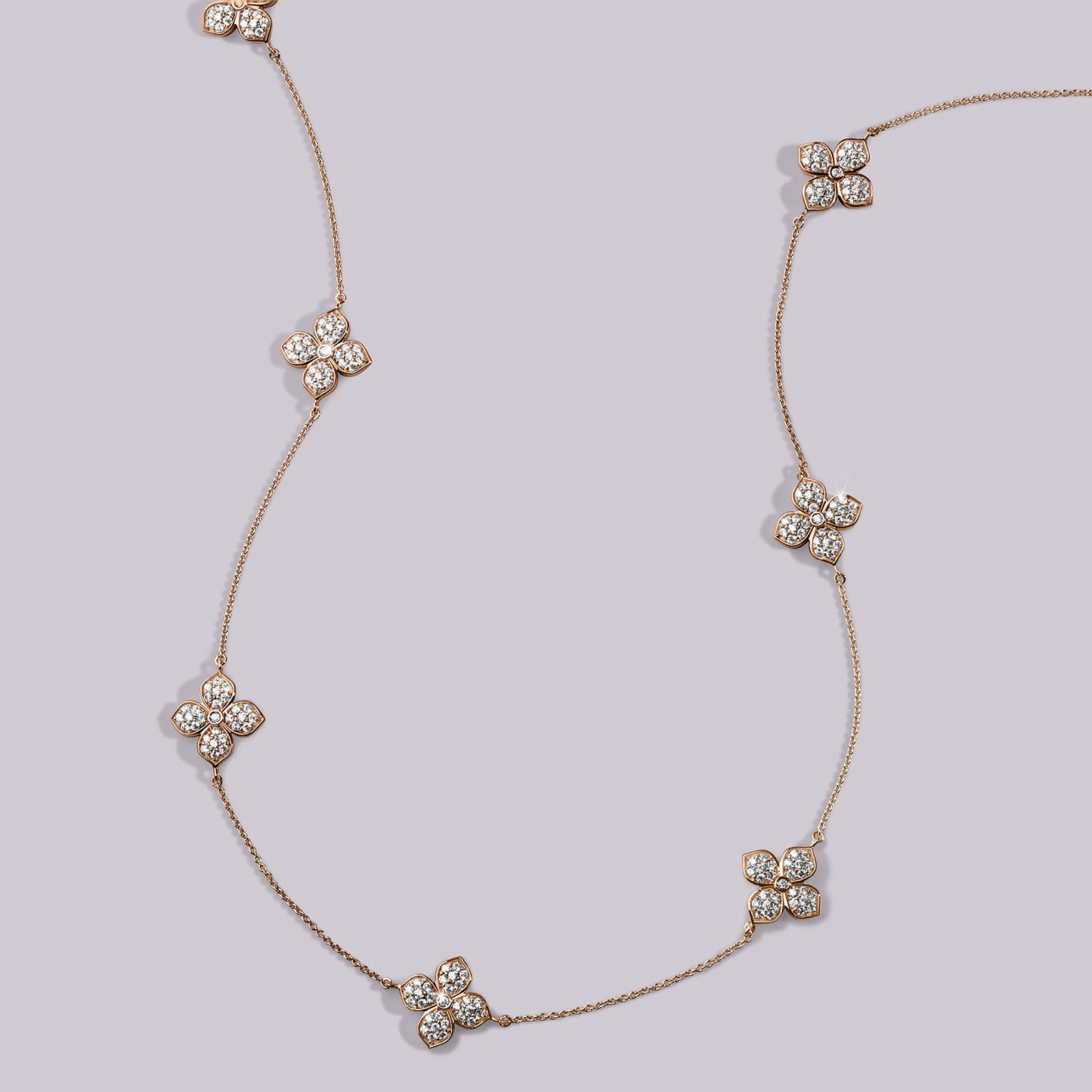 La Fleur Petite Diamond Radiant Stationed Necklace