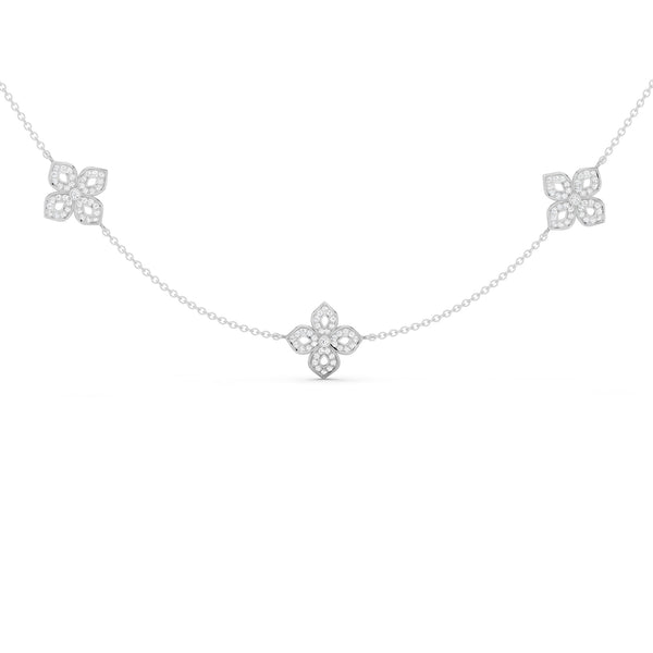 La Fleur Petite Diamond Silhouette Stationed Necklace